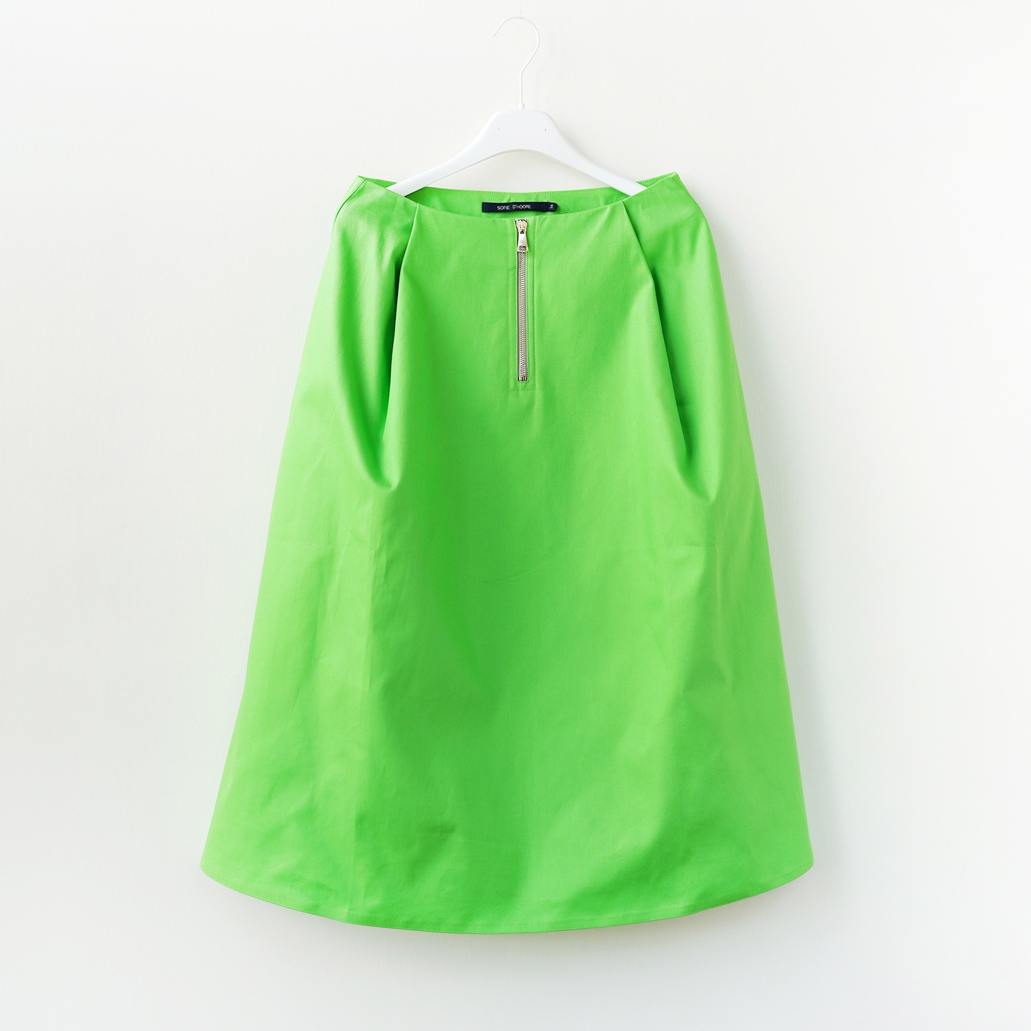﻿Fluo Green Midi Skirt