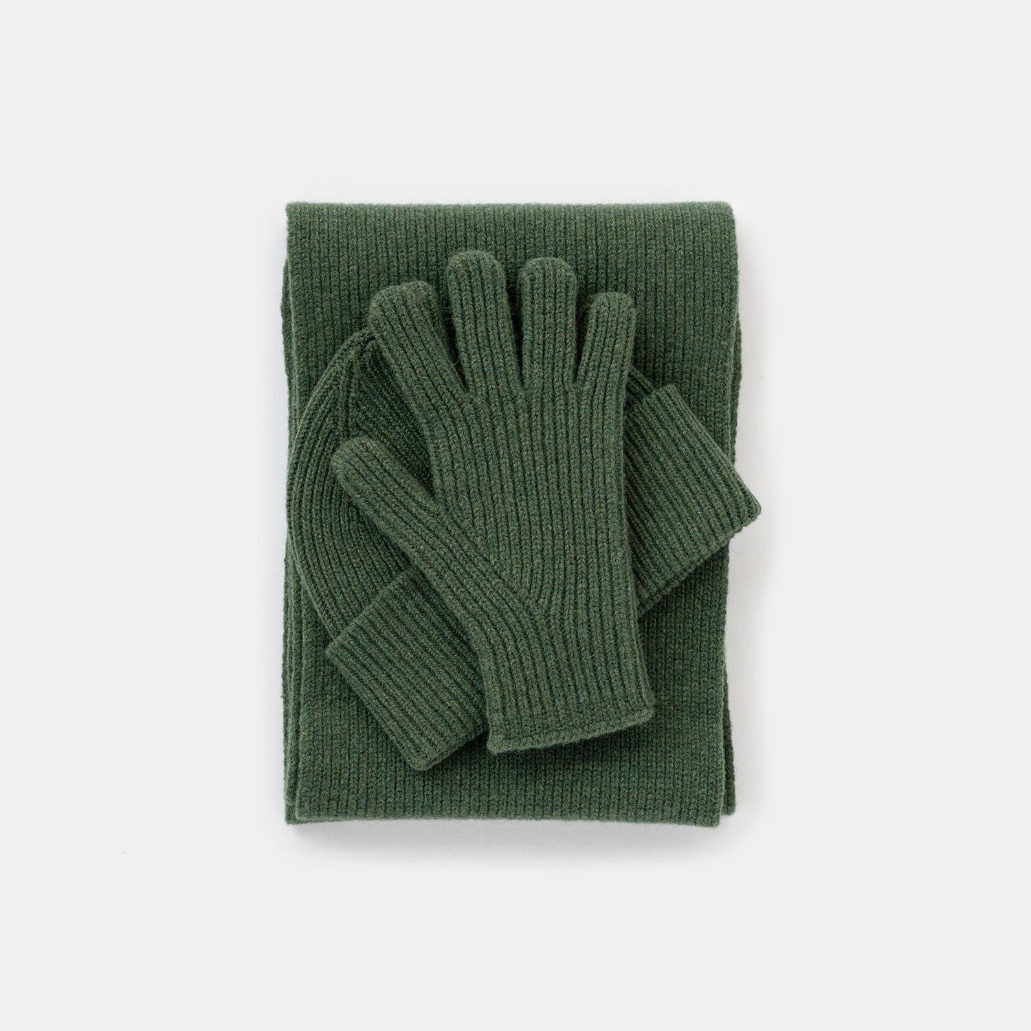 ﻿Wool Rib Muffler/Hat/Gloves - 3color