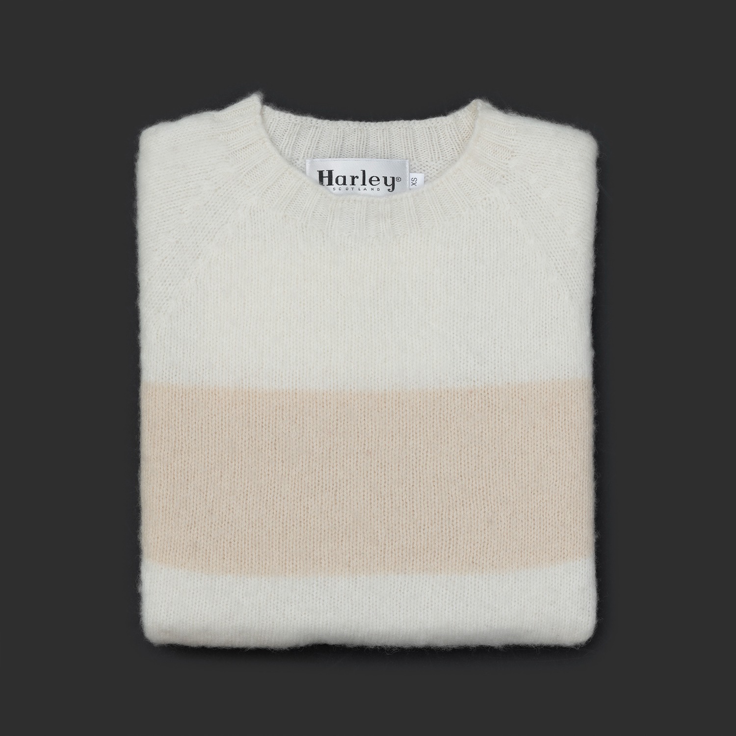 ﻿Shaggy Dog Border Sweater - White/Cream