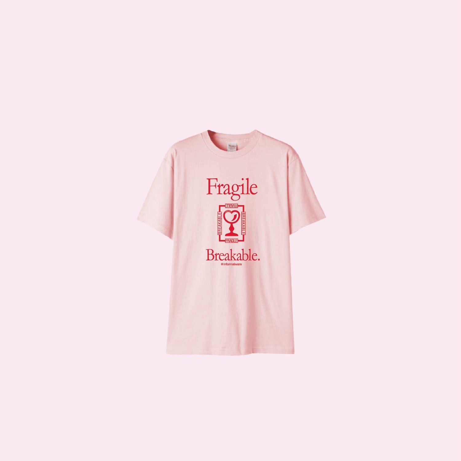 ﻿Fragile Tee - Light Pink