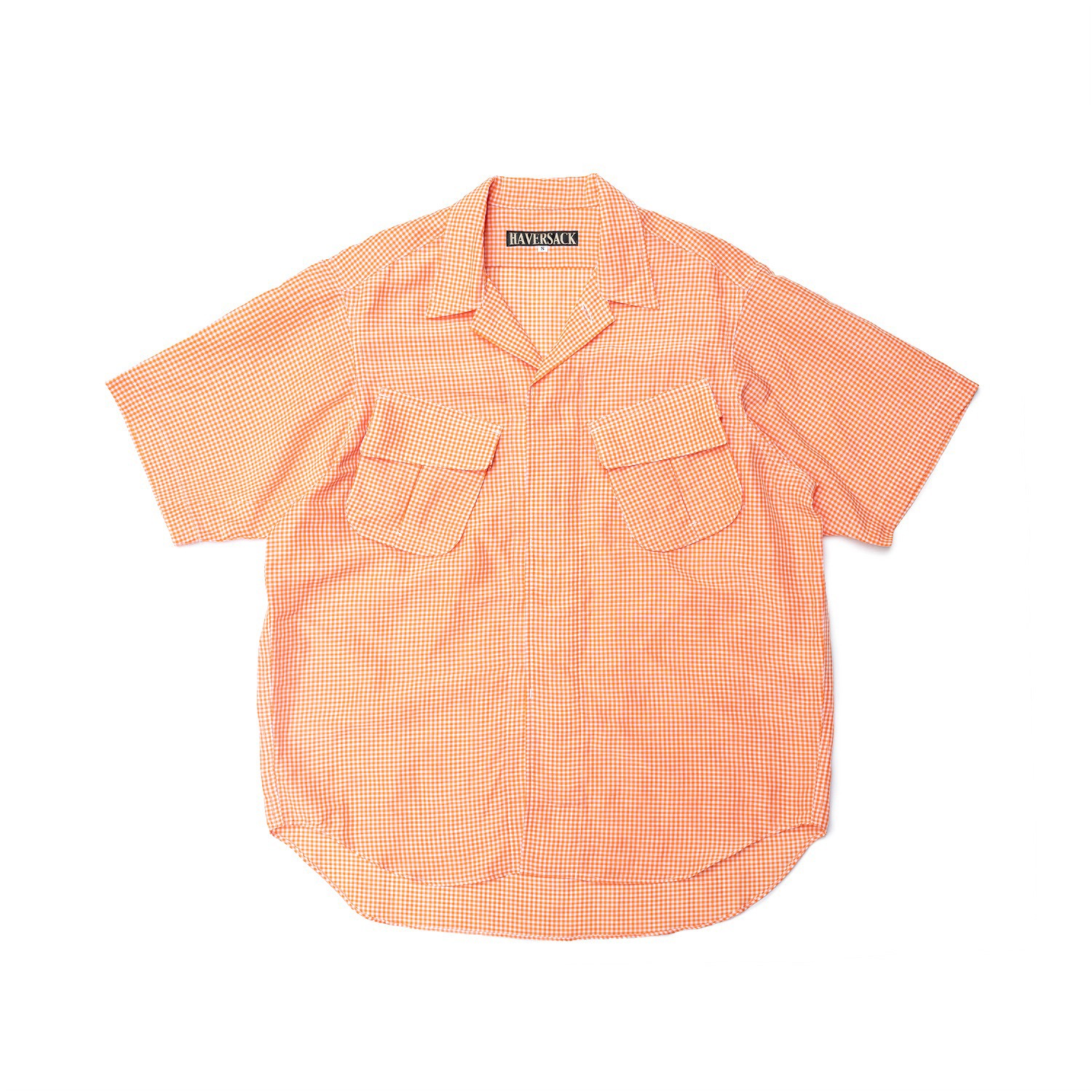 ﻿Orange Gingham Check Jungle Fatigue Shirt(-30%)