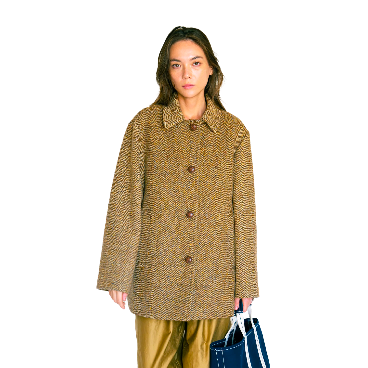 ﻿Girl Tweed Half Coat