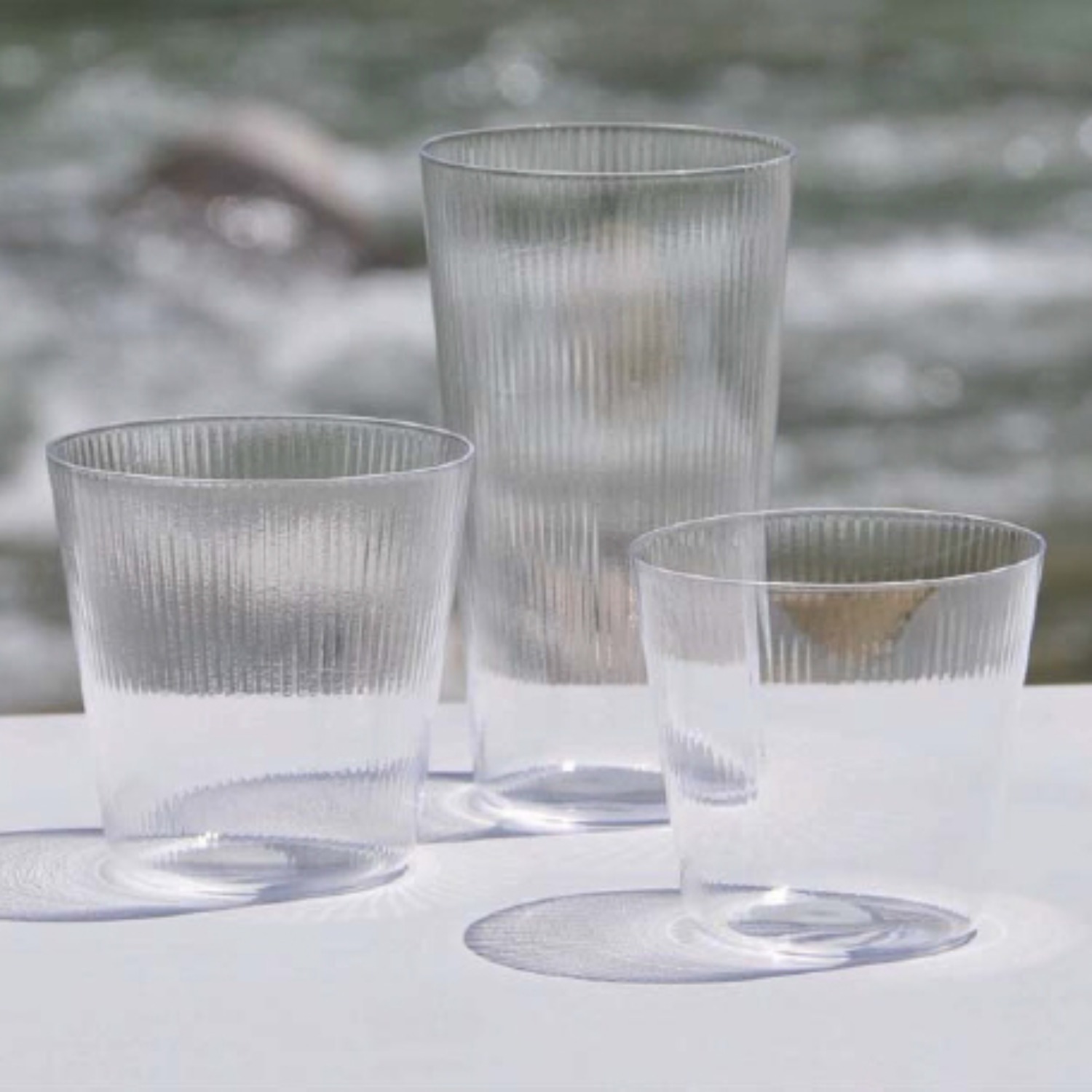 ﻿Moiré Glass Cups - 2size