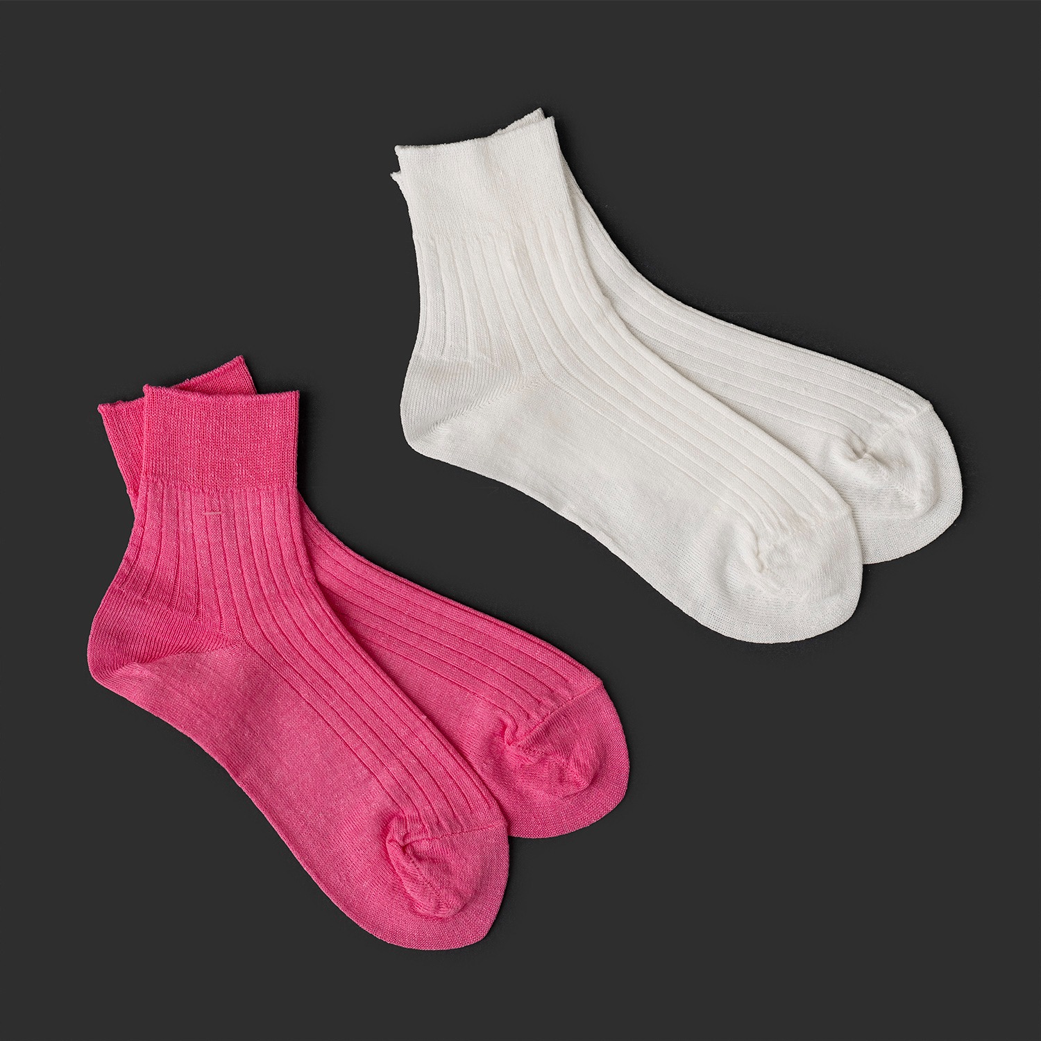 Linen Rib Socks - 2color