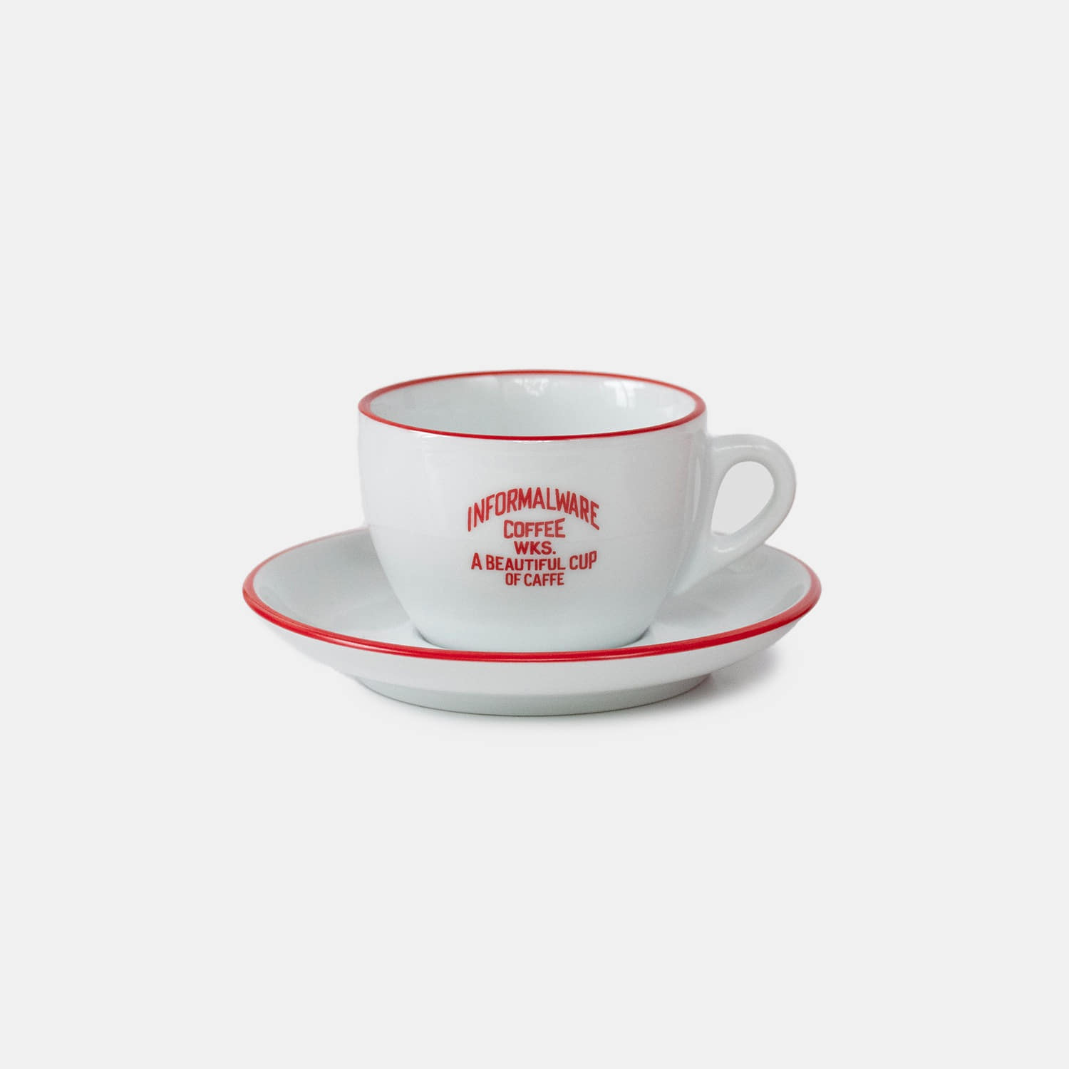 ﻿Red Rim Cup&amp;Saucer