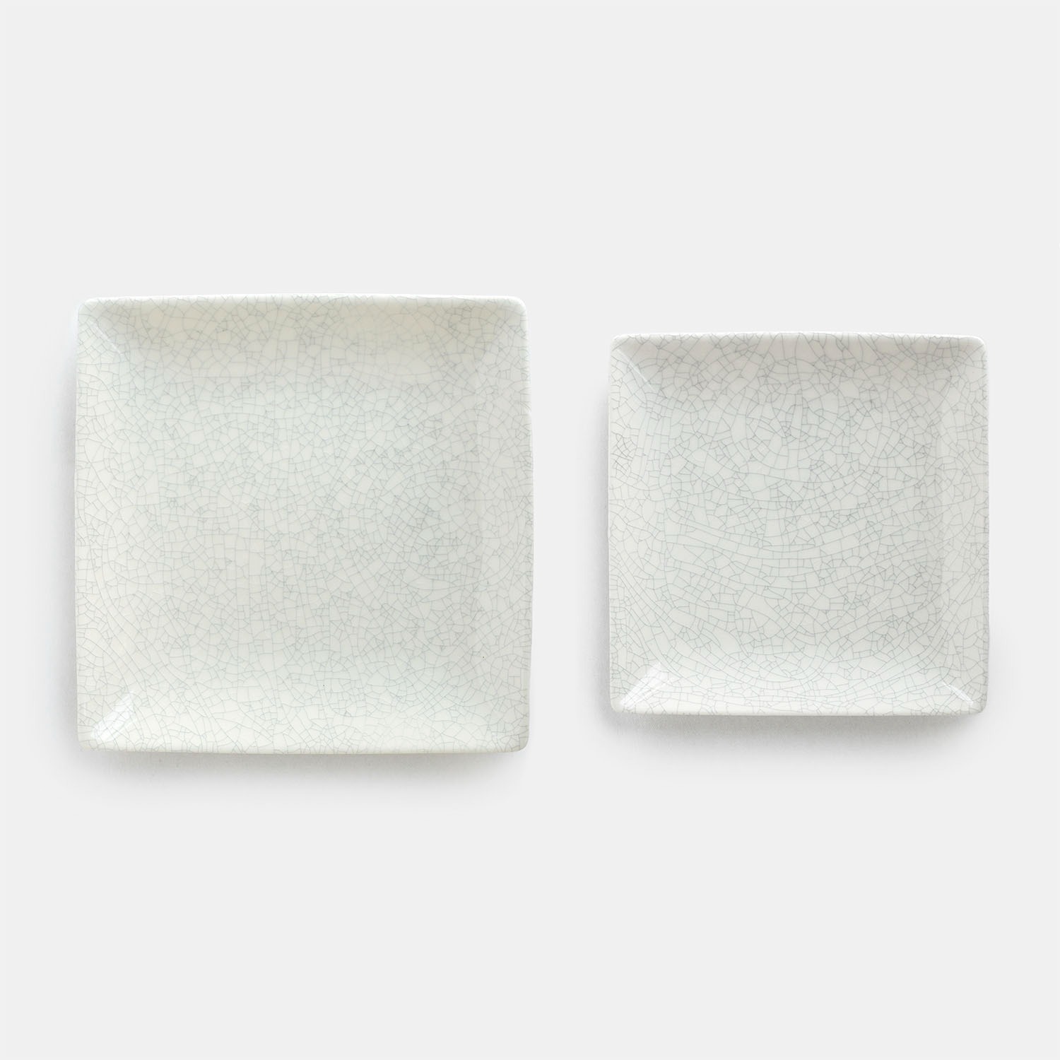Square Plate - 2size, Crackleware