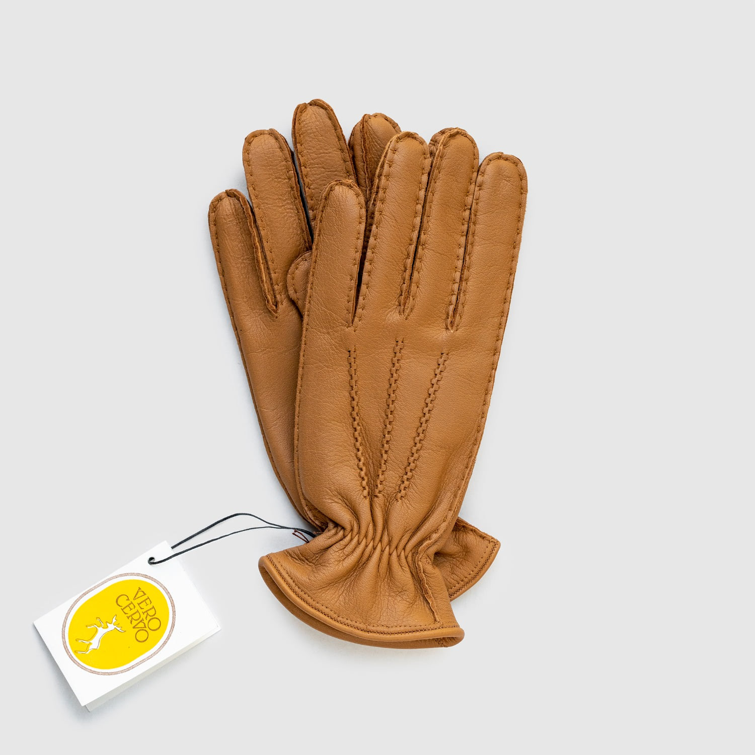 ﻿Deerskin Gloves - Camel