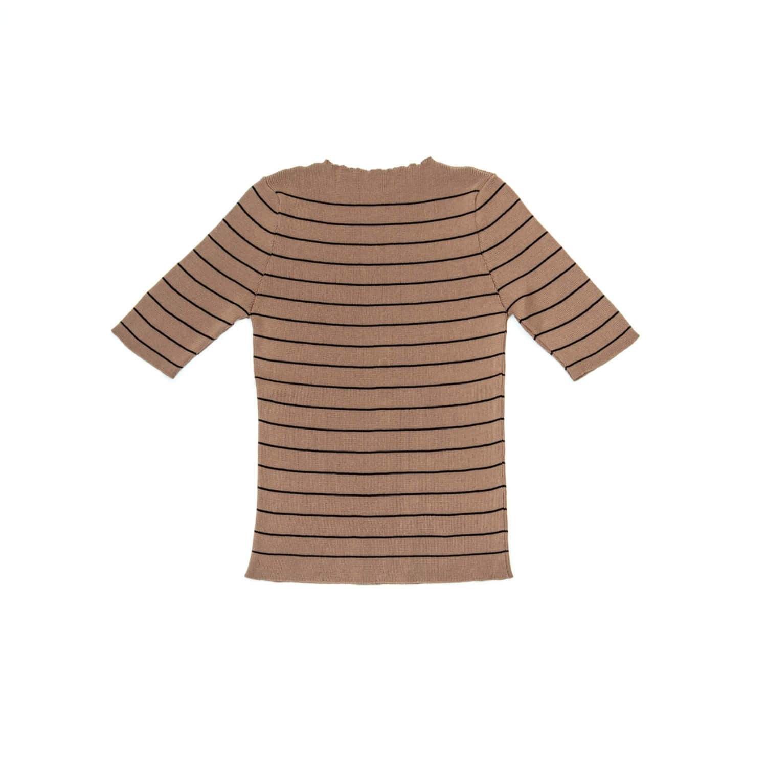 ﻿Striped Knit Tee - 2size