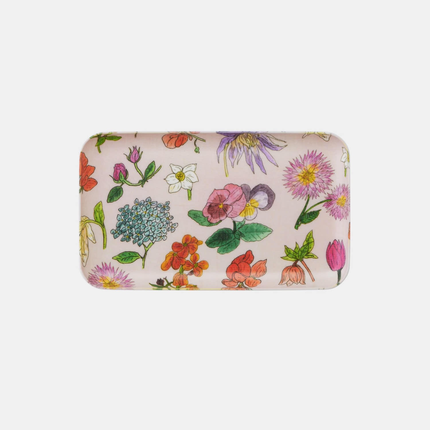 ﻿﻿Linen Coated Tray Small - Fleur