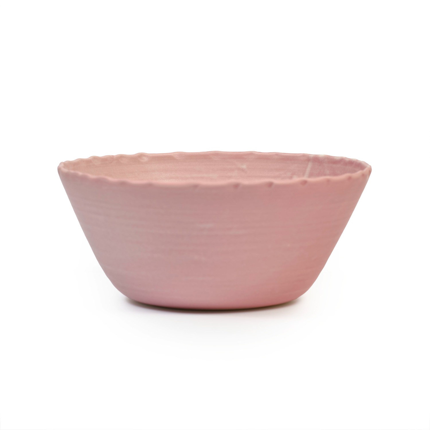 ﻿Lace Salad Bowl - Matte Pink
