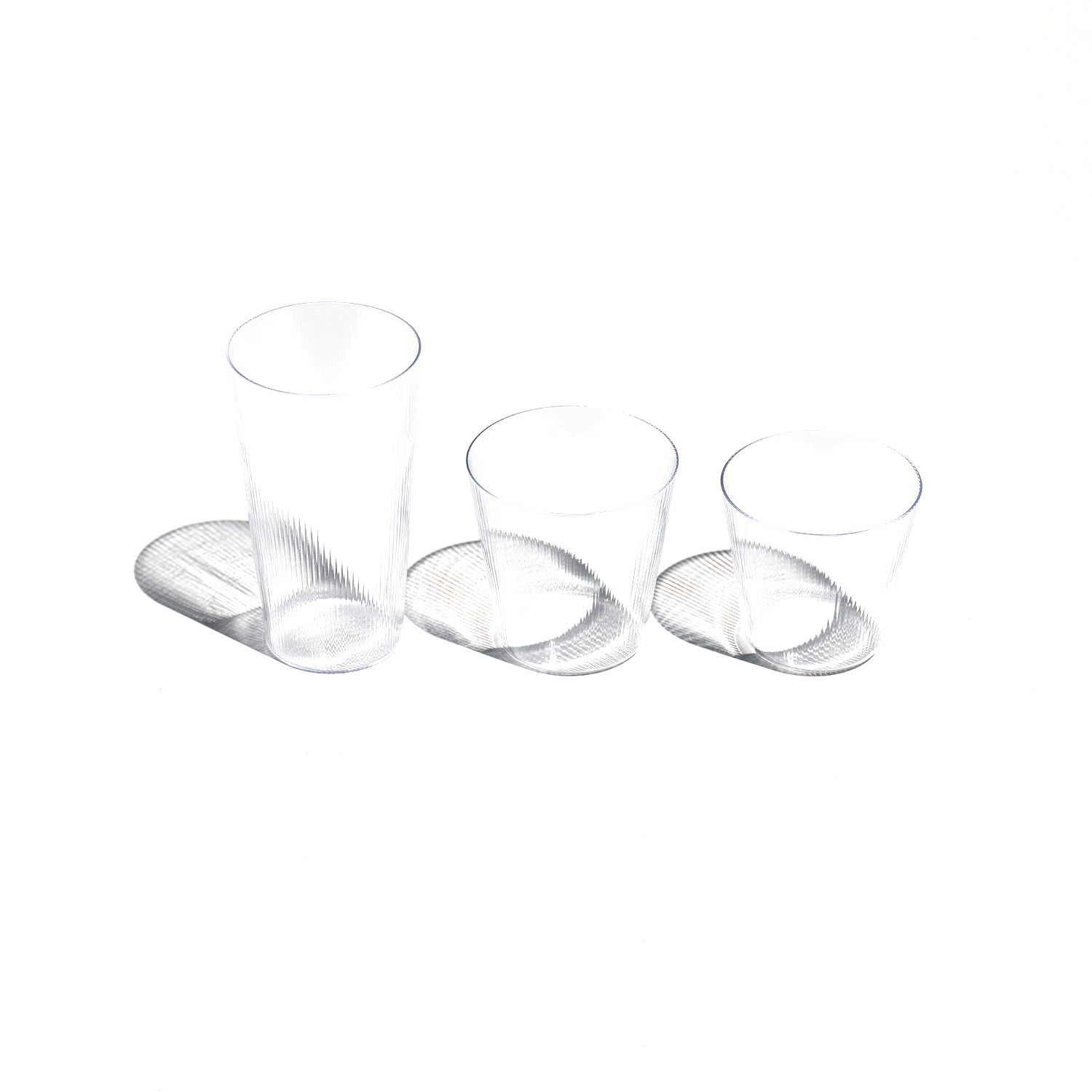 ﻿Moiré Glass Cups - 3size, 유리컵 우스하리