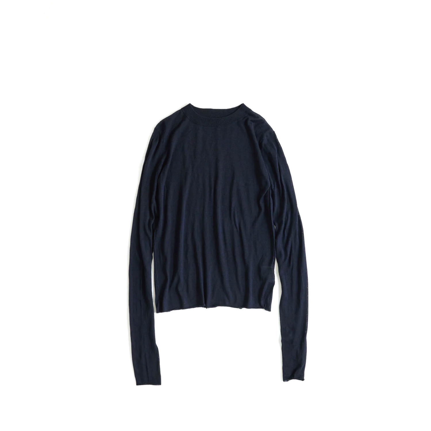 ﻿Cotton Cashmere Sheer Knit - Navy