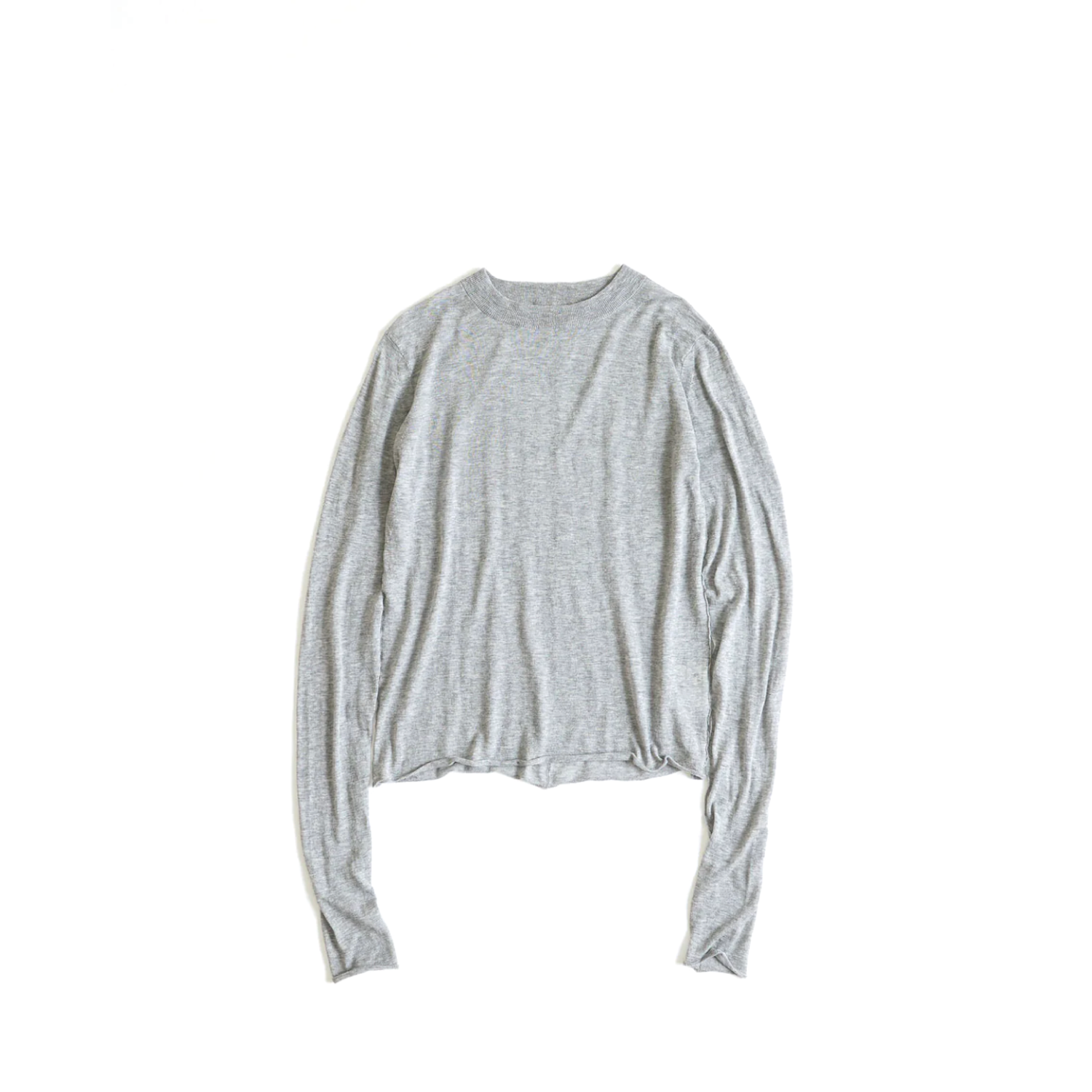 ﻿Cotton Cashmere Sheer Knit - Grey